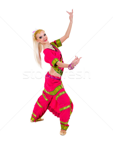 Portret indian vrouw dansen studio Stockfoto © stepstock