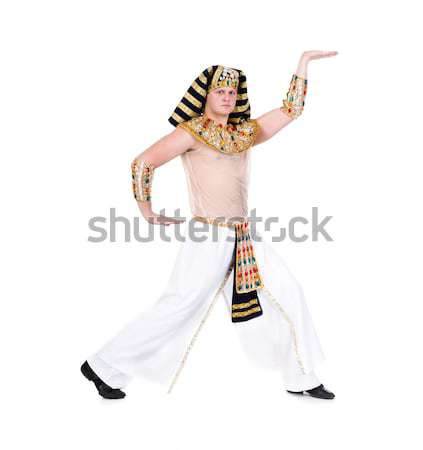 Acrobatico dance Coppia indossare egiziano Foto d'archivio © stepstock