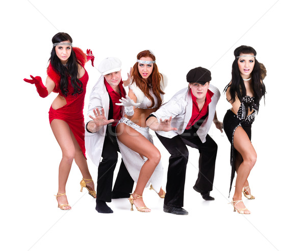 Cabaret ballerino squadra vintage costumi dancing Foto d'archivio © stepstock