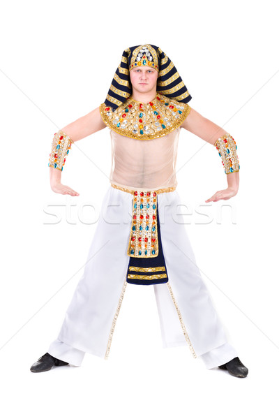 Taniec faraon egipcjanin kostium odizolowany Zdjęcia stock © stepstock