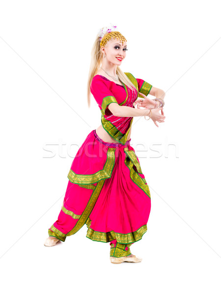 Portret indian vrouw dansen studio Stockfoto © stepstock