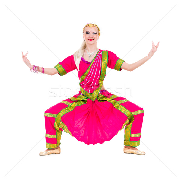 Portret indian vrouw dansen studio Stockfoto © stepstock