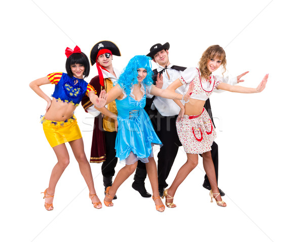 Dancers in carnival costumes posing Stock photo © stepstock