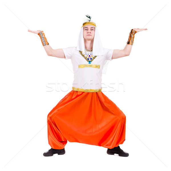 Taniec faraon egipcjanin kostium odizolowany Zdjęcia stock © stepstock