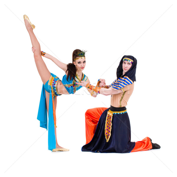 雜技的 跳舞 情侶 埃及人 商業照片 © stepstock