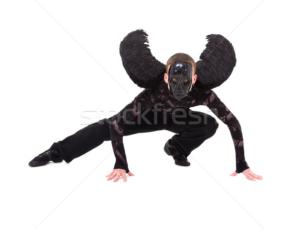black angel with wings posing Stock photo © stepstock