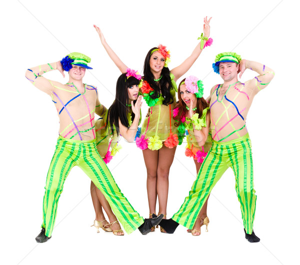 dancer team wearing a folk ukrainian costumes Stock photo © stepstock