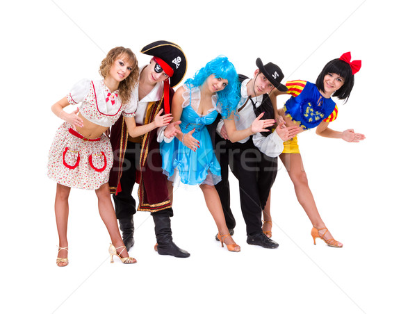 Dancers in carnival costumes posing  Stock photo © stepstock