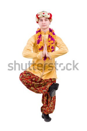 man doing yoga exercises Stock photo © stepstock