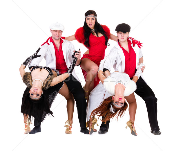 Cabaret ballerino squadra vintage costumi dancing Foto d'archivio © stepstock