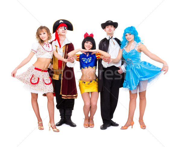 Dancers in carnival costumes Stock photo © stepstock