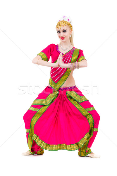 Portret indian vrouw dansen studio Stockfoto © stepstock