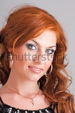 Portré fiatal nő szépség arc izolált fehér Stock fotó © stepstock