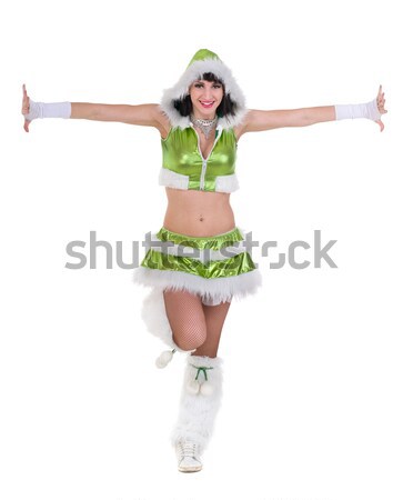 Sensueel vrouw kort jurk dansen Stockfoto © stepstock