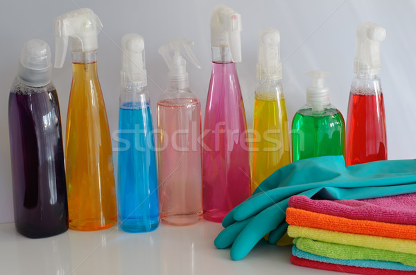 Colorful Cleaning Supplies Stock Photo Stock photo © stickasa