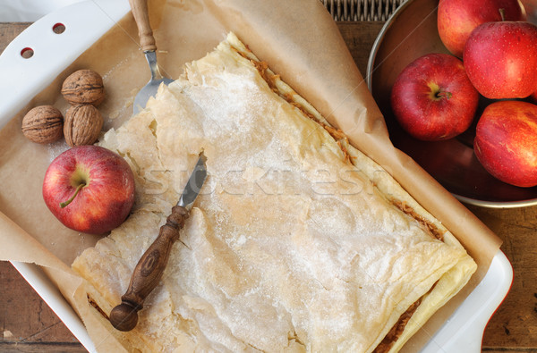 Apple Pie Top View Country Home Stock photo © stickasa