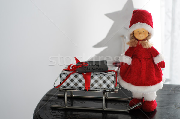 Mrs Santa Claus and Presents Sleigh Stock photo © stickasa