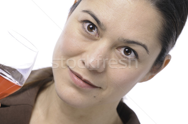 Macro femmes vin verre [[stock_photo]] © stockfrank