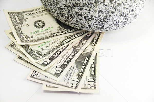 Stock fotó: Dollár · számla · kő · amerikai · dollár · számlák