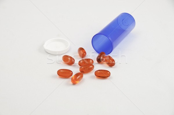 Rot weiß blau Pillen Flasche cap Stock foto © stockfrank