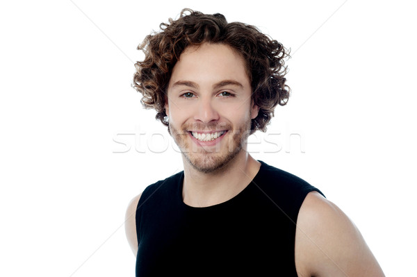 Sorridere uomo posa bianco primo piano bello Foto d'archivio © stockyimages