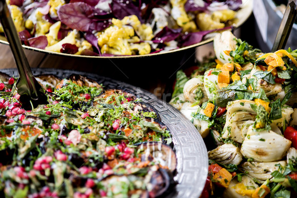 An assortment of salads on a buffet table Stock photo © stockyimages