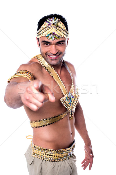 готовый карнавальных красивый мужчины самба танцовщицы Сток-фото © stockyimages