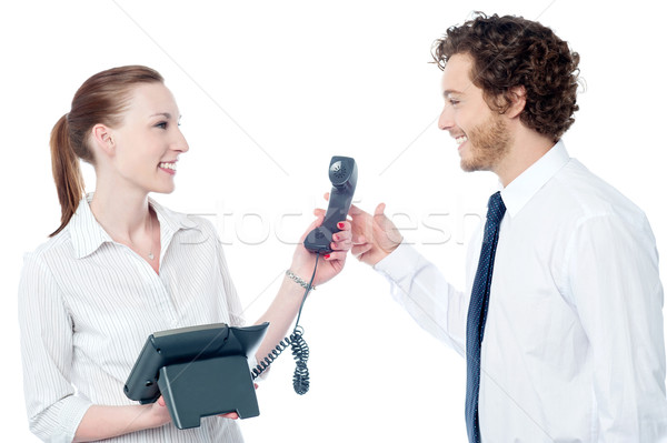 Boss, You have an important business call. Stock photo © stockyimages