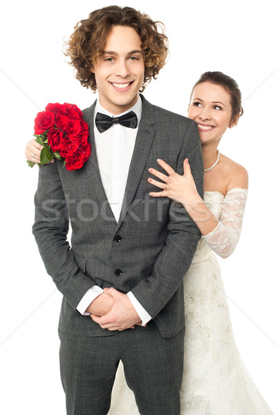 Foto perfetto di recente bella sposa guardando Foto d'archivio © stockyimages