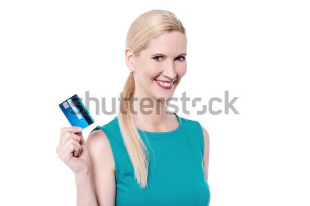 Zdjęcia stock: Sposób · pretty · woman · karty · kredytowej