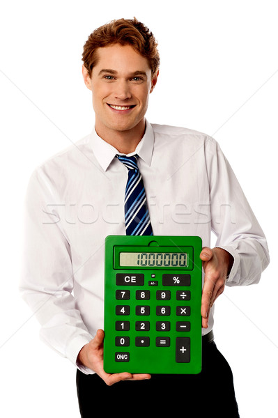 [[stock_photo]]: Homme · exécutif · grand · simulateur · comptable