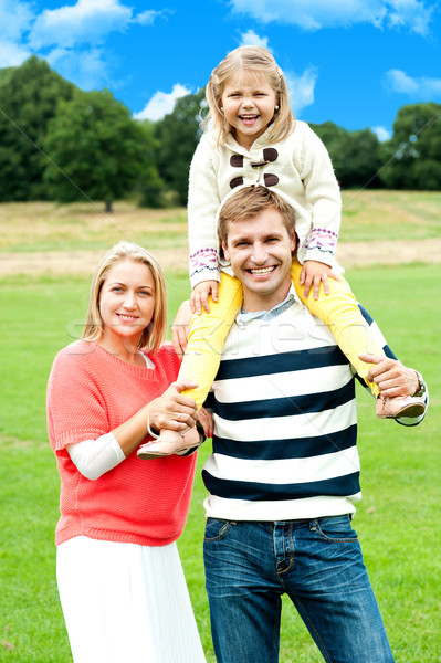 Stockfoto: Mooie · dochter · genieten · dag · uit · ouders