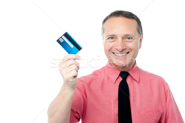 [[stock_photo]]: Souriant · exécutif · carte · de · débit · affaires