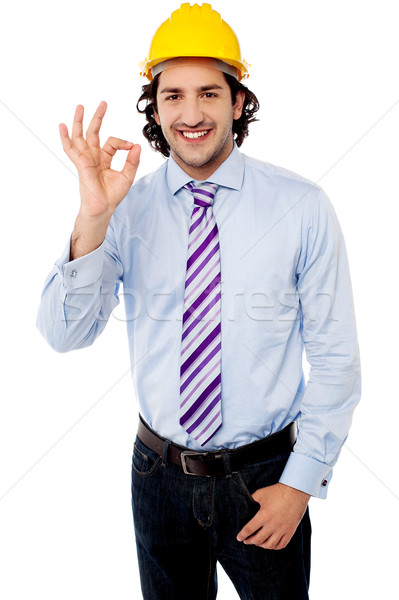 Male architect showing perfect gesture Stock photo © stockyimages