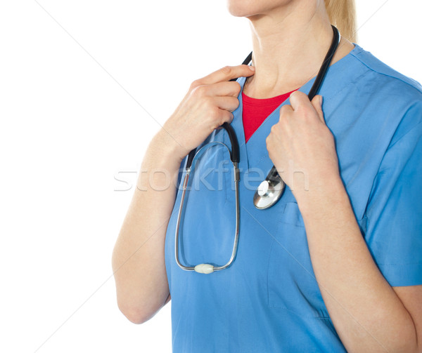 женщины профессиональных стетоскоп рук Сток-фото © stockyimages