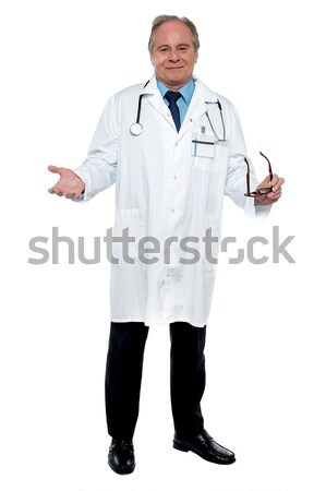 Nichts Hände jetzt Senior Arzt Stock foto © stockyimages