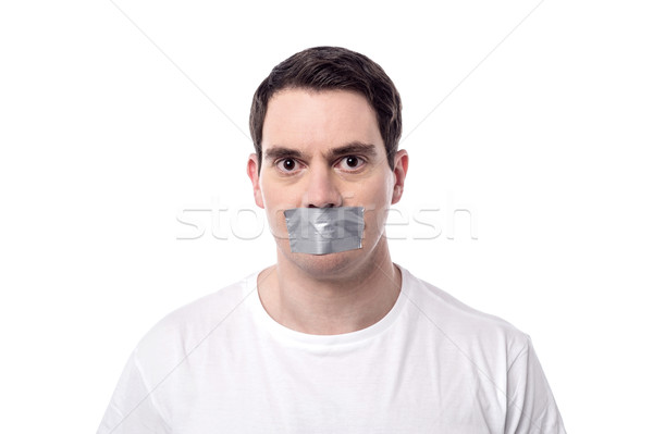Stop making loud noise. Stock photo © stockyimages