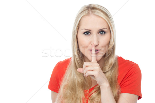 Stock photo: Hush...Silence please!