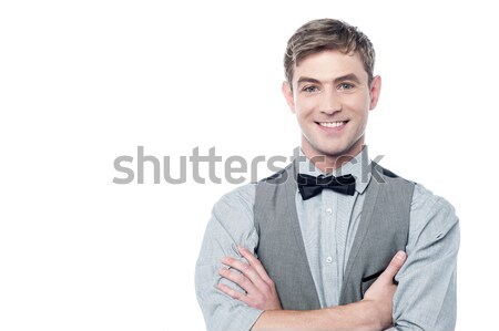 Young smiling man with bowtie Stock photo © stockyimages