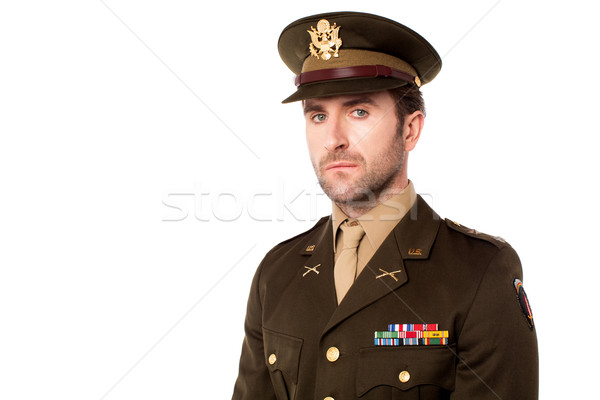 Young american soldier in uniform Stock photo © stockyimages