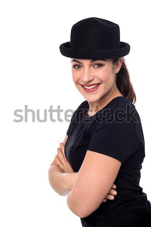 Pretty woman posing casually Stock photo © stockyimages