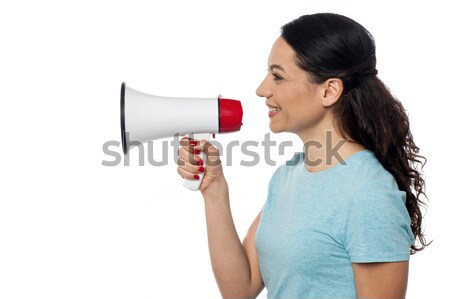 Attention! great news to share ! Stock photo © stockyimages