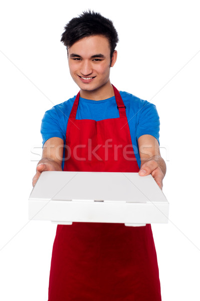 Aquí para jóvenes masculina chef hombre Foto stock © stockyimages