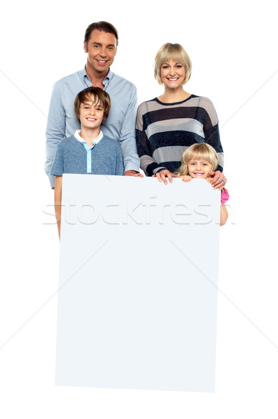 Сток-фото: рекламировать · бизнеса · здесь · копия · пространства · улыбаясь · семьи