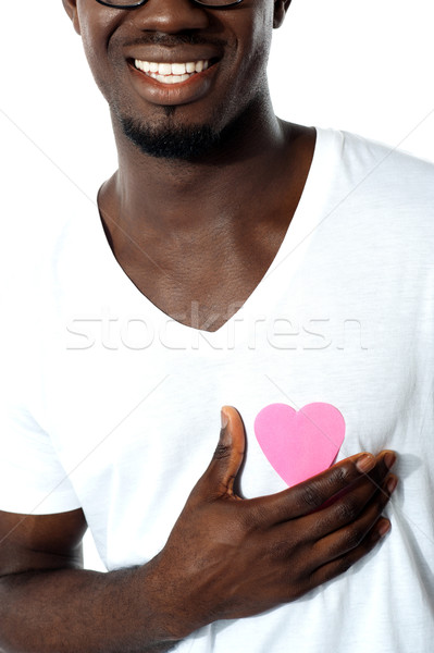 Bin Liebe Bild african Junge halten Stock foto © stockyimages