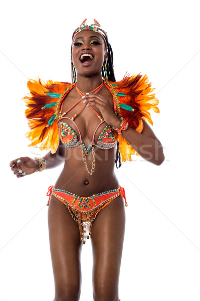 女子 跳舞 桑巴 舞蹈家 慶祝 商業照片 © stockyimages