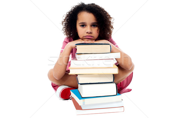 Overwhelmed by studying homework. Stock photo © stockyimages