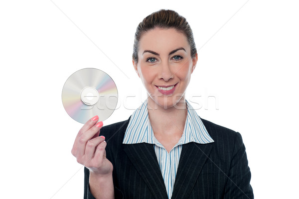 Mujer atractiva cd jóvenes sonriendo mujer de negocios Foto stock © stockyimages