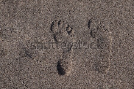 Stock photo: Footprints in sand, sunny day