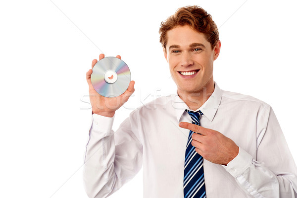 Menedzser mutat CD okos igazgató tart Stock fotó © stockyimages